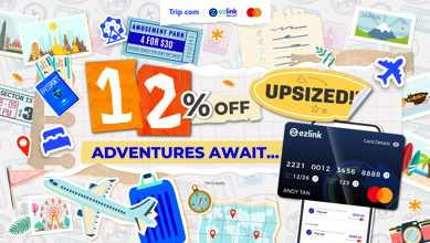 <p>UPSIZED DEALS! Get 12% off when you book hotel or flight bookings via trip.com! Check out using your Mastercard on the EZ-Link Wallet to qualify.</p>