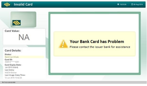 Your Bank Card has Problem